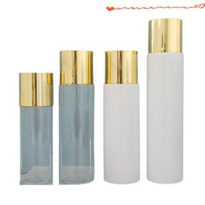 24Dia.White 플라스틱 PET 빈 Bottle100ml120ml150ml200ml250ml 플랫 어깨 골드 Srcew 뚜껑  로션 포장 병