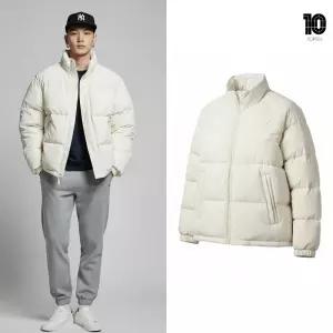 [백화점 출고] 탑텐 패딩 남자 에어테크 볼륨 아이보리 스탠드넥 보온성 데일리 자켓 점퍼