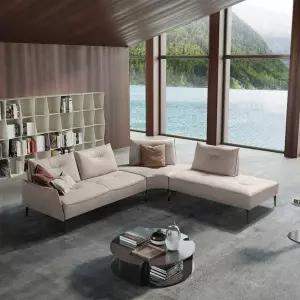 [버지니아]발렌티나 5인용소파 천연가죽 이탈리아 직수입