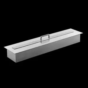 대형 에탄올 불멍 화로대 직사각 고급형 유리 난방