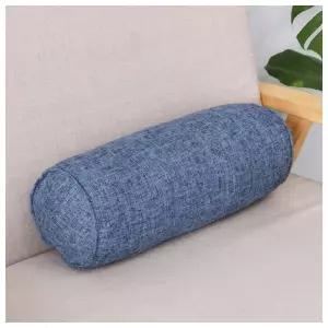 홈스테이 면마 원통 쿠션(15x40cm) (블루)