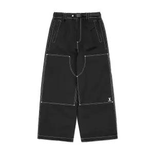 [플레이보이 x DIMITO] DOUBLE KNEE PANTS (WIDE FIT LV.2) BLACK 342176