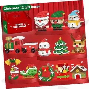 크리스마스 나노블럭 산타 눈사람 루돌프 트리 조립 완구 어린이 선물 세트 홈 인테리어 장식용