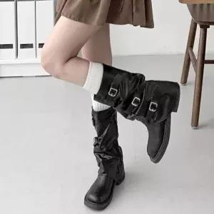 부티 여성부츠 발목구두 힐 여성화 미들힐 부츠 발목