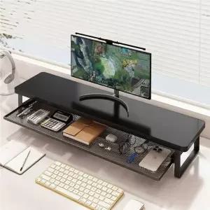 [프리폼]모니터 받침대 100CM 책상 컴퓨터 노트북 받침 거치대 사무실 집 와이드 2단 데스크 스탠드 선반