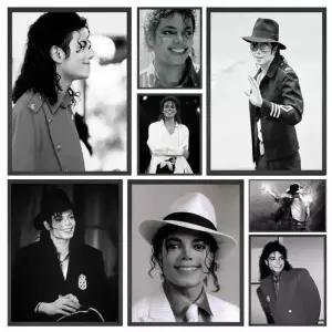 수집품 초상화 페인팅유명한 화이트 가수블랙 댄서 장식 캔버스 화침실 마이클 잭슨 홈 클래식 포스터 벽