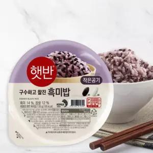 햇반 흑미밥 작은공기 130g, 12개