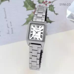 카시오 LTP-V007D-7B 클래식 스퀘어 로마 사각 여자 메탈 시계 c