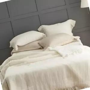 베드스프레드견고한 퀸세트 화이트 침구 솔리드 예단