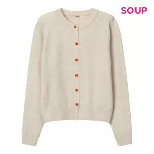 숲 SOUP 클래식 배색 버튼 라운드넥 울 니트 가디건 S5AGD14 481390