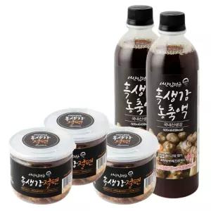 서산 김정규 흑생강 농축액+절편 세트 발효 흑마늘 엑기스 무설탕