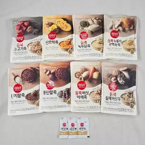 비비고 죽420g 8개 세트 (소고기 단호박 녹두닭 동지팥 통단팥 버섯야채 누룽지닭백숙 들깨버섯 참기름)