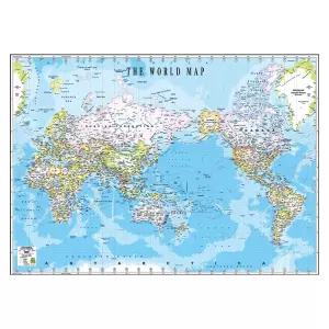 지도닷컴 세계지도 행정 학습 지도 코팅형 영문판 110 x 78 cm + 대한민국 전도