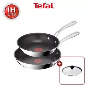 [테팔] 퍼펙트 레지스트 티타늄3X 프라이팬 2종(팬20+팬24)+레온 유리뚜껑24