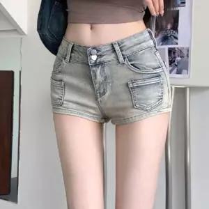 [하프클럽/]여성 하이웨스트 워싱 데님 핫팬츠 연청 1P 청반바지