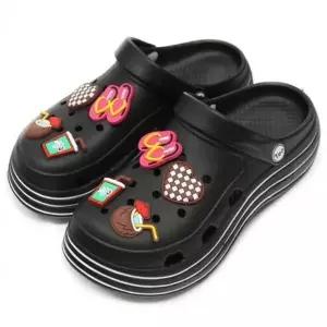 [하프클럽/]여성 키높이 샌들 스펀지 여름 슬리퍼