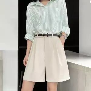 [하프클럽/]베르 깔끔한핏 정장반바지 오피스 사무실코디 데일리