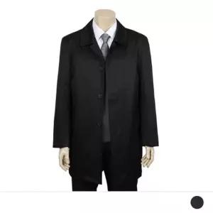 [라일리의류] Rly 핸브 블랙 간절기 하프 트렌치 코트 (국내생산)