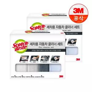 [3M]세차용 자동차타월 4종세트(세차용/광택용/오염제거용/실내유리용) x 2개