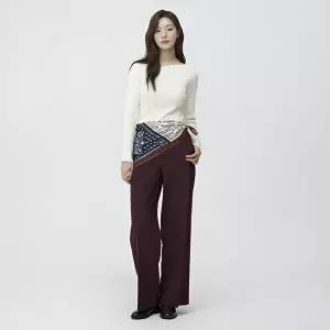 플라스틱아일랜드 세미와이드 뒷밴딩 슬랙스 팬츠 PR4WP082 858364