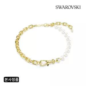 [스와로브스키/본사정품] Idyllia 크리스털 펄 골드 톤 목걸이 5743993