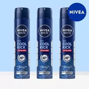 [니베아] 맨 데오드란트 스프레이 쿨 킥 200ml 3개