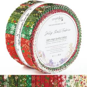 Craftido-18 옵션 - 퀼팅 공예 재봉을 위한 100 면 젤리 롤 원단 프리컷 스트립 러그 퀼트 DIY 및 가정