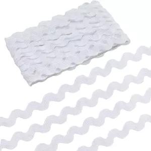 GORYCRAFT 11야드 10mm /0.4 u201C 폴리에스터 릭 랙 트림 웨이브 굽힘 프린지 트리밍 리본 폴로필렌 섬유