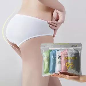 휴대용 여자속옷 순면 일회용팬티 5매 랜덤 캠핑용 외근업무 입원팬티 산후조리원