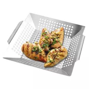 캠핑장 직화구이 숯불바베큐 타공후라이팬 야영 요리용 캠핑용 야외식사 낚시용 차박