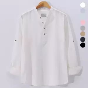 후앙스 헨리넥 린넨 차이나 긴팔 롤업 셔츠 SBST5218 2856365