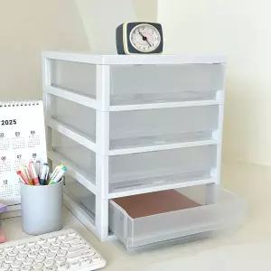 미니서랍장 데스크오거나이저 책상정리함 A4사이즈 서류정리 4단 일반형