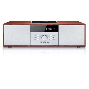 블루투스, FM 라디오, MP3 재생용 USB 포트, 보조, 이어폰 30W 노스탤지어 우드 홈 하이파이 스테레오 시스템이 포함된 빈티지 스타일 CD 플레이어