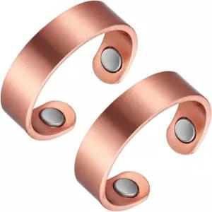 바이오매그 마그네틱 반지 남성 여성용 순동 조절 가능한 손가락 엄지 주얼리 선물