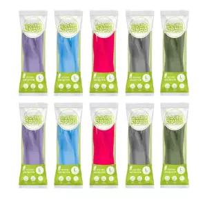 [순수데이] 100% 라텍스 고무장갑 대형 20켤레 5종 색상