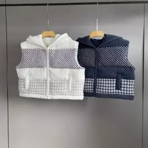 캐시미어 구스 후드베스트 여성 패딩조끼 경량 니트 후드 패션 조끼