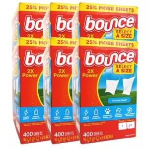 바운스 대용량 건조기 드라이시트 섬유유연제 400매 6개 /총2400매