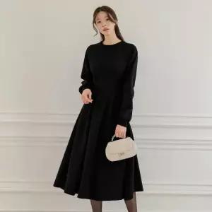 [시크라인] 파온 레글런 기모안감 원피스