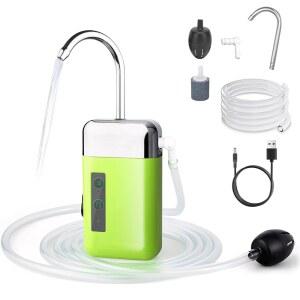 메센 3 in 1 낚시용 수도꼭지 및 산소 펌프 도구 LED 조명이 있는 물꼭지 휴대용 물고기 수족관 공기 야외 낚시 운송을 위한 라이브 미끼 에어레이터