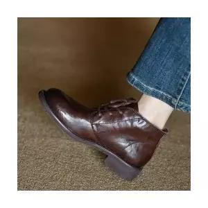 여성용 워커힐 워커 사이드굽 스트랩 앵클부츠 CH5