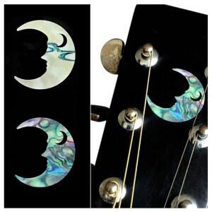 [미국배송] 크레센트 문 세트 인레이 스티커 기타 & 베이스 데칼스