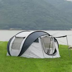 LW그레이투톤 팝업텐트 대형5-8인용 캠핑 낚시 텐트