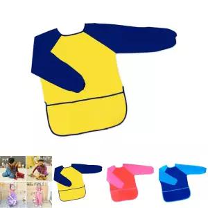 아트 미술가운옐로우블루/앞치마/미술용가운/일회용팔토시/작업용앞치마/미술토시/어린이가운/미술놀이