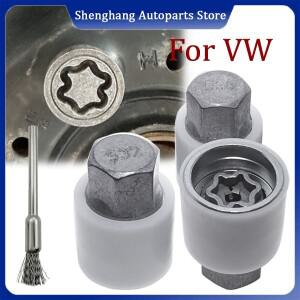 폭스바겐 호환 투아렉 시로코 비틀  CC 타이어 도난 방지 스크류 휠 잠금 키 제거 도구 너트 소켓 어댑터 1
