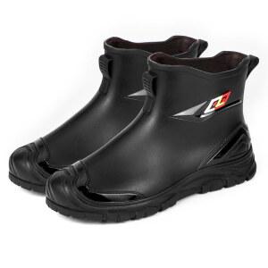 남성용 워셔플럭스 방수 데크 부츠 u2013 미끄럼 방지 PVC 쇼트 레인 부츠 쿠션 EVA 깔창 내구성 있는 작업화 낚시 정원 가꾸기 보트 농장용 신발