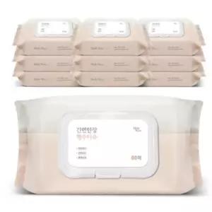 데일리워터 세정력+살균력+향균력 에어엠보싱 원단 일회용 행주티슈_캡형 80매 10팩