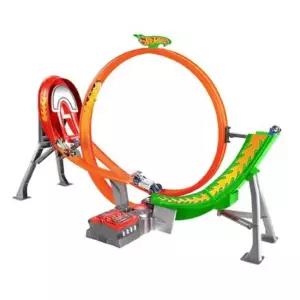 핫휠 추진력 스피드 충돌 스턴트 액션 다이내믹 레이싱 세트+미니카 5대