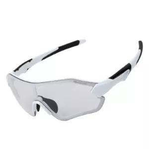 오클랜즈 자외선 차단 시력보호 프리미엄 스포츠 선글라스_화이트 프레임+변색렌즈