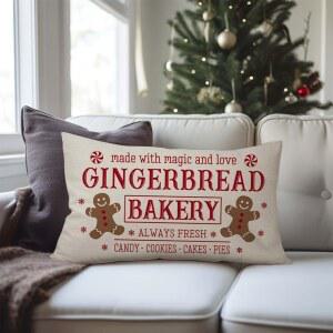 1pc Gingerbread Christmas Bakery Pillow , Pillowcase sofa set decoration, holiday cover, decoration. cushion