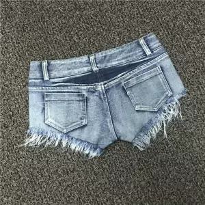 여성 데님 빈티지 퍼 워싱 스판 핫팬츠 스포M4
